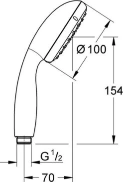GROHE New Tempesta 100 Douchekop - Ø 10 Cm - 2 Straalstanden - Chroom - 2759710E -Badkamerartikelen Winkel 814x1200 1