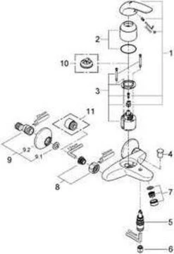 GROHE Euroeco Badkraan - 15cm - Chroom - 32743000 -Badkamerartikelen Winkel 824x1200 2