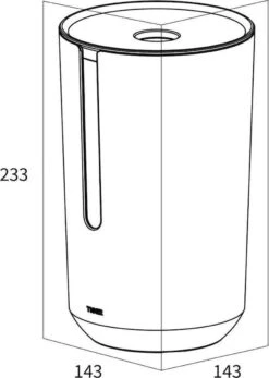 Tiger Tess - Reserverolhouder Met Deksel - Vrijstaand - Zwart / Antraciet -Badkamerartikelen Winkel 855x1200 2