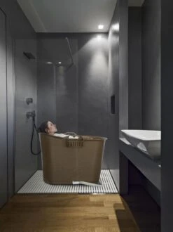 LIFEBATH - Zitbad Nancy - Bath Bucket - Mobiele Badkuip - 200L - Voor Volwassenen - Goud -Badkamerartikelen Winkel 899x1200 24