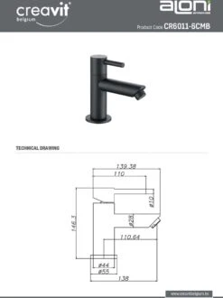 Aloni - KLEINE ! Koudwaterkraan 1/2 Mat Zwart 12 Aloni - KLEINE ! Koudwaterkraan 1/2 Mat Zwart -Badkamerartikelen Winkel 899x1200 35
