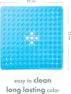 TranquilBeauty Vierkante Blauwe Douchemat, 53x53 Cm, Antislip, Machinewasbaar, Douchematten Met Antislip Zuignappen Voor Kinderen En Ouderen -Badkamerartikelen Winkel 918x1200 4