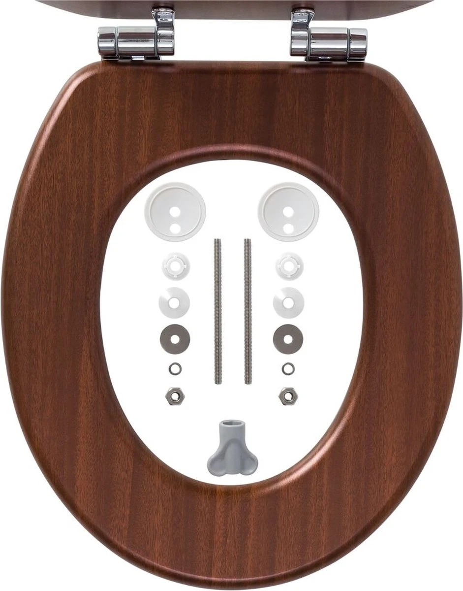 Tiger Douglas - Toiletbril - MDF - Walnoot 11 Tiger Douglas - Toiletbril - MDF - Walnoot - Afbeelding 11