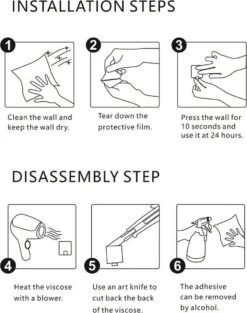BOTC Handdoekhouder RVS - Handdoekhaakjes 2 In 1 RVS Zelfklevend - Rechthoekig Handdoek Haakjes - Handdoekhaak - Zwart -Badkamerartikelen Winkel 948x1200