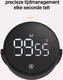 Merkloos Douchetimer - Douchewekker - Magnetisch - Digitaal - Spatwaterdicht - Zwart -Badkamerartikelen Winkel 954x1200