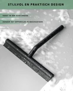 Douchewisser Zwart Met Ophangsysteem- Badkamer Accessoires- Raamwisser- Trekker Douche- Silicone- 21cm X 16cm -Badkamerartikelen Winkel 960x1200 1