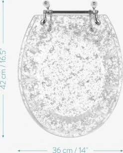 Navaris Toiletbril Met Glitter Design - Transparante Wc-bril 42 X 36 X 4,5 Cm - Makkelijk Te Bevestigen 12 Navaris Toiletbril Met Glitter Design - Transparante Wc-bril 42 X 36 X 4,5 Cm - Makkelijk Te Bevestigen -Badkamerartikelen Winkel 962x1200 6