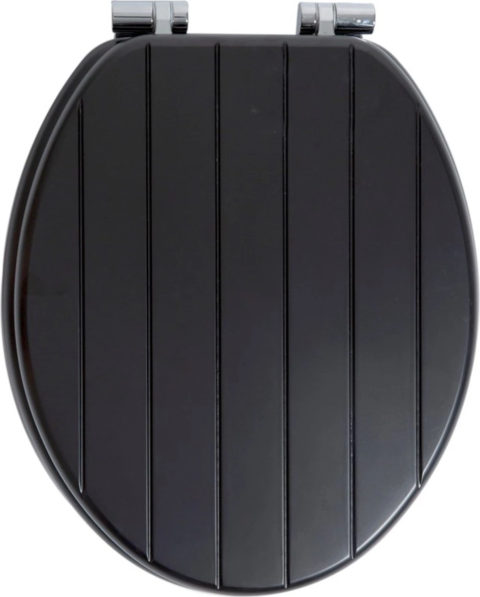 Aquavive Wc Bril - Nice - MDF - Zwart 1 Aquavive Wc Bril - Nice - MDF - Zwart