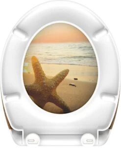 SCHÜTTE WC-Bril 82373 SEA STAR - Duroplast - Soft Close - Afklikbaar - RVS-Scharnieren - Decor - 3-zijdige Print -Badkamerartikelen Winkel 977x1200 4