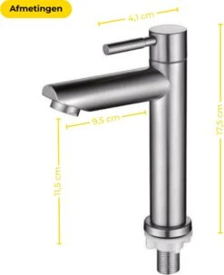 Stylumo Toiletkraan Chroom – Fonteinkraan RVS – Koudwaterkraan – WC Kraan – Alleen Koud Water -Badkamerartikelen Winkel 979x1200 2