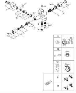 GROHE QuickFix Precision Get Thermostatische Badkraan - EcoJoy® - 15cm - Met Koppelingen - Chroom - 34774000 -Badkamerartikelen Winkel 986x1200 4